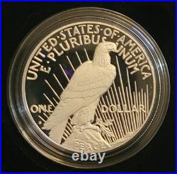 2023-S Proof $1 Peace Silver Dollar Box, OGP & COA