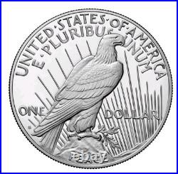 2023-S Proof $1 Peace Silver Dollar Box, OGP & COA