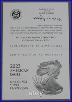 2023-S Proof American Eagle Silver $1 Dollar Box & COA