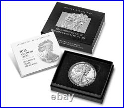 2023 S Proof Silver Eagle with OGP Black Box and COA, 99.9% Silver, IN HAND