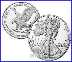 2023 S Proof Silver Eagle with OGP Black Box and COA, 99.9% Silver, IN HAND