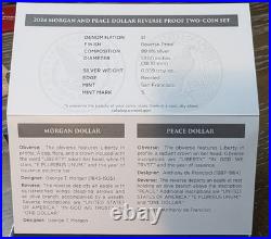 2023-S Reverse Proof $1 MORGAN & PEACE 999 Silver Dollar 2pc Box OGP Like Mirror