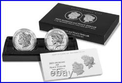 2023-S Reverse Proof $1 Morgan and Peace Silver Dollar 2pc Box Set