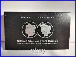 2023 S Reverse Proof Peace & Morgan Silver Dollar 2 Coin Set With Box & COA 2023 S Reverse Proof Peace & Morgan Silver Dollar 2 Coin Set With Box & COA