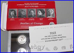 2023 S Silver Proof Set American Women Quarters with Box and COA