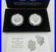 2023 S US MORGAN & PEACE. 999 SILVER DOLLAR REVERSE PROOF TWO COIN SET WithCOA BOX