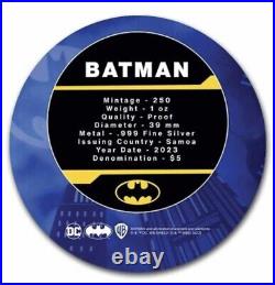 2023 Samoa DC Comics Batman 1 oz Silver Proof Box COA Mintage of 250 Ship Now