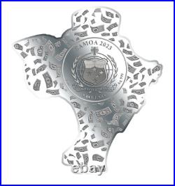 2023 Samoa Hasbro Mr Monopoly 3oz Silver Proof-Like Shaped Coin Mintage of 900 2023 Samoa Hasbro Mr Monopoly 3oz Silver Proof-Like Shaped Coin Mintage of 900