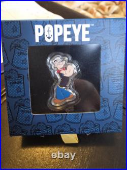 2023 Samoa POPEYE Sailor Man Shaped 1 oz Silver Proof Coin BOX COA Mintage 500
