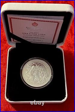 2023 St. Helena Una & The Lion Proof 1 oz Silver Coin New In Box With COA 2023 St. Helena Una & The Lion Proof 1 oz Silver Coin New In Box With COA