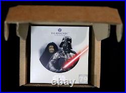 2023 Star Wars Darth Vader & Emperor Palpatine UK 1 oz Silver Proof Coin Box&COA