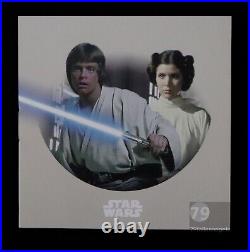 2023 Star Wars Luke Skywalker & Princess Leia Silver Proof 1 oz UK Coin Box&COA