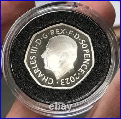 2023 UK 50P Darth Vader Emperor Palpatine Colorized 8g. 925 Silver Proof Box COA