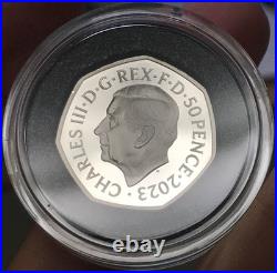 2023 UK 50P Darth Vader Emperor Palpatine Colorized 8g. 925 Silver Proof Box COA