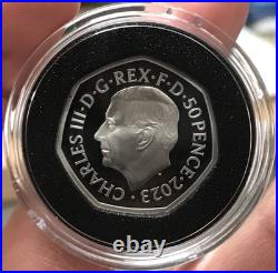 2023 UK 50P Darth Vader Emperor Palpatine Colorized 8g. 925 Silver Proof Box COA