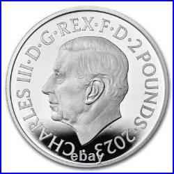 2023 UK Britannia Silver Proof Coin 1 oz OGP Box & COA ONLY 3450 Minted -#955