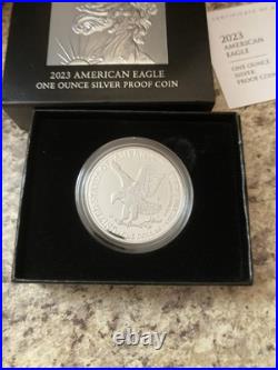 2023-W Proof $1 American Silver Eagle Box, OGP &