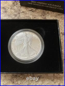 2023-W Proof $1 American Silver Eagle Box, OGP &