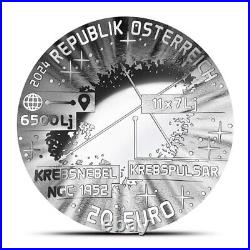 2024 2/3 oz Proof Austrian Sterling Silver Universe Supernova Coin (Box, CoA)