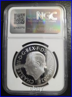 2024 £2 Great Britain Proof Silver Britannia Ngc Pf70 Ucam With Ogp Box And Coa