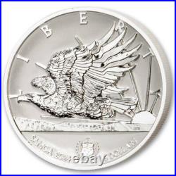 2024 2oz Light of Liberty Silver $5 2oz Samoa UHR Enhanced Reverse Proof BOX/COA