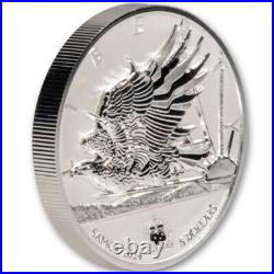2024 2oz Light of Liberty Silver $5 2oz Samoa UHR Enhanced Reverse Proof BOX/COA
