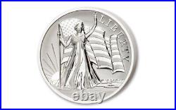 2024 2oz Light of Liberty Silver $5 Samoa UHR Enhanced Reverse Proof BOX/COA