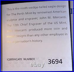 2024 3 oz Proof Australian Silver Wedge Tail Eagle Coin (Box, CoA)