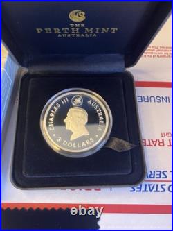 2024 3 oz Proof Australian Silver Wedge Tail Eagle Coin (Box, CoA)
