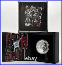 2024 AC/DC Bon Scott 1oz Silver Proof Colored Coin with Box and COA-5000 Mintage