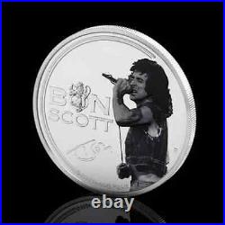 2024 AC/DC Bon Scott 1oz Silver Proof Colored Coin with Box and COA-5000 Mintage