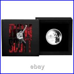 2024 AC/DC Bon Scott 1oz Silver Proof Colored Coin with Box and COA-5000 Mintage