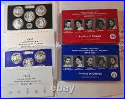 2024 American Women Quarters Silver &cade Proof Sets With Box & C. O. A