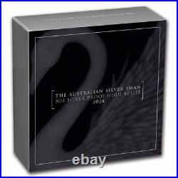 2024 Australia 5 oz Silver Swan Proof (High Relief, withBox & COA)