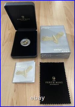 2024 Australia Wedge Tailed Eagle 10th Ann 1 oz Silver Proof Gilded HR BOX COA