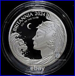 2024 Britannia UK Silver Proof 2 oz Coin Box & COA Mintage Of 1250
