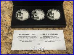 2024 Congo Wildcats Collection 3 x 1 oz Proof Silver with Box & COA Mintage 3000