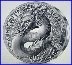 2024 France Silver 20 Lunar Year of the Dragon HR Proof Box & COA