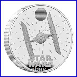 2024 GB Star Wars TIE Fighter 1 oz Silver £2 Proof Coin Box & COA Mintage 3000