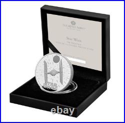 2024 GB Star Wars TIE Fighter 1 oz Silver £2 Proof Coin Box & COA Mintage 3000