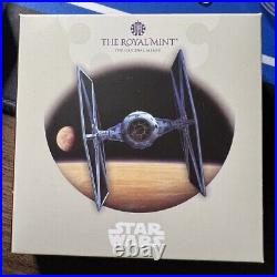 2024 GB Star Wars TIE Fighter 1 oz Silver £2 Proof Coin Box & COA Mintage 3000
