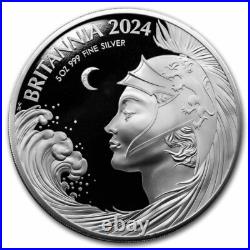 2024 Great Britain 5 oz Proof Silver Britannia (with Box & COA)