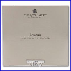 2024 Great Britain 5 oz Proof Silver Britannia (with Box & COA)