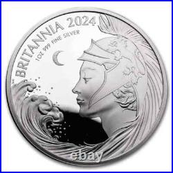 2024 Great Britain UK £2 BRITANNIA 1 Oz Silver Proof withBOX & COA