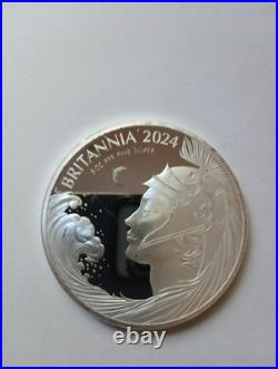 2024 Great Britain UK 5 oz Proof Silver Britannia Coin, 550 Mintage, No Box