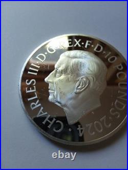 2024 Great Britain UK 5 oz Proof Silver Britannia Coin, 550 Mintage, No Box
