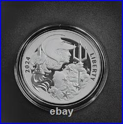 2024 Liberty & Britannia 1 oz Silver Proof Medal with US Mint Box & COA 99.9% Fine