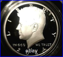 2024 Limited Edition Silver Proof Set -24RC CAMEO! 8 Coins-ASE Quarters, Box+OGP