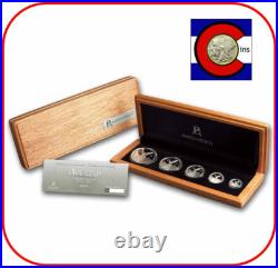 2024 Mexico Silver Proof Libertad 5-Coin Set with Wood Case/Box and COA 2024 Mexico Silver Proof Libertad 5-Coin Set with Wood Case/Box and COA