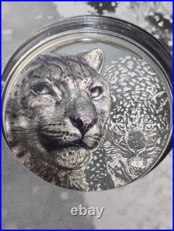 2024 Mongolia Wild Mongolia Snow Leopard 1 oz Silver Proof Coin